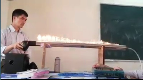 Thầy giáo trường chuyên dạy học trên nền nhạc 