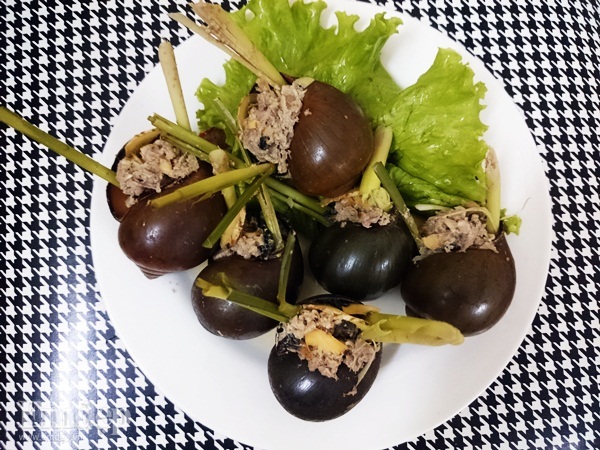 Ốc nhồi thịt hấp sả ăn chơi ngày cuối tuần