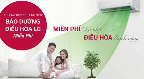 Bảo dưỡng miễn phí điều hòa LG 2016
