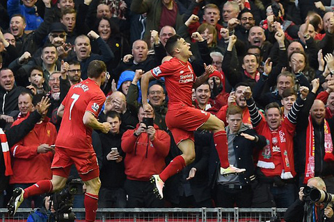 Coutinho ghi bàn mở tỷ số cho Liverpool