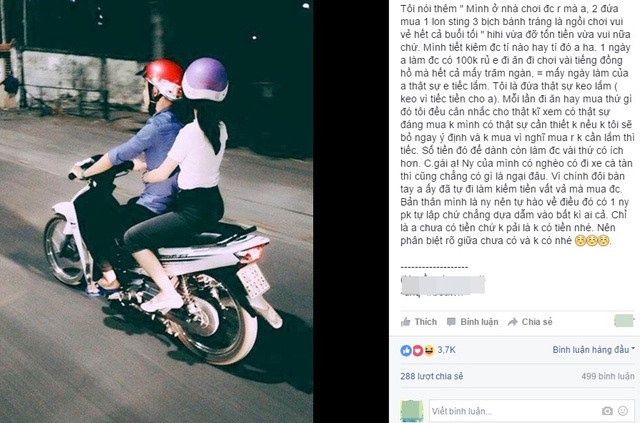 Cô gái xin người yêu 10 ngàn mỗi ngày và cái kết đáng suy ngẫm