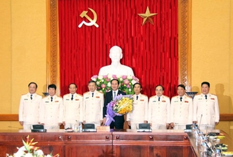 Bộ Công an chúc mừng Chủ tịch nước Trần Đại Quang