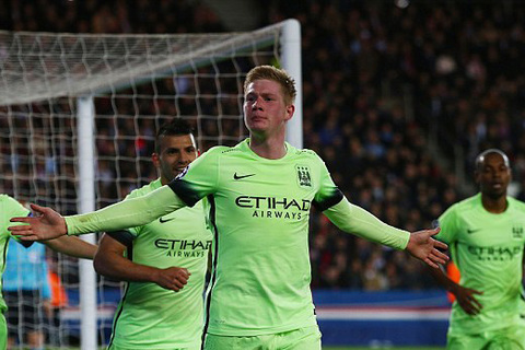 Kevin de Bruyne ghi bàn mở tỷ số cho Man City