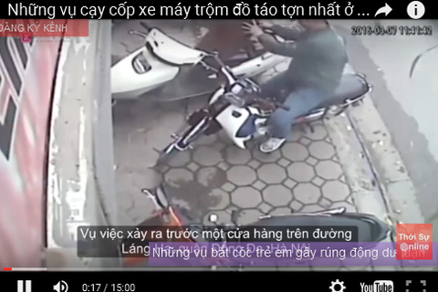 Những vụ cạy cốp xe máy trộm đồ táo tợn nhất ở Việt Nam
