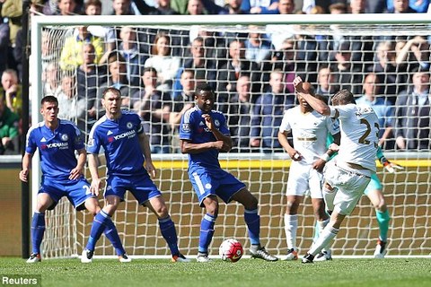 Sigurdsson ghi bàn mở tỷ số cho Swansea