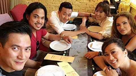 Trấn Thành, Hari Won ôm nhau đi ăn cùng MC Kỳ Duyên và bạn trai