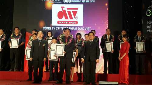 Đức Việt vào top 500 DN xuất sắc nhất Việt Nam 2016