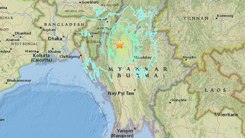 Động đất cực mạnh tấn công Myanmar, dư chấn khắp nơi
