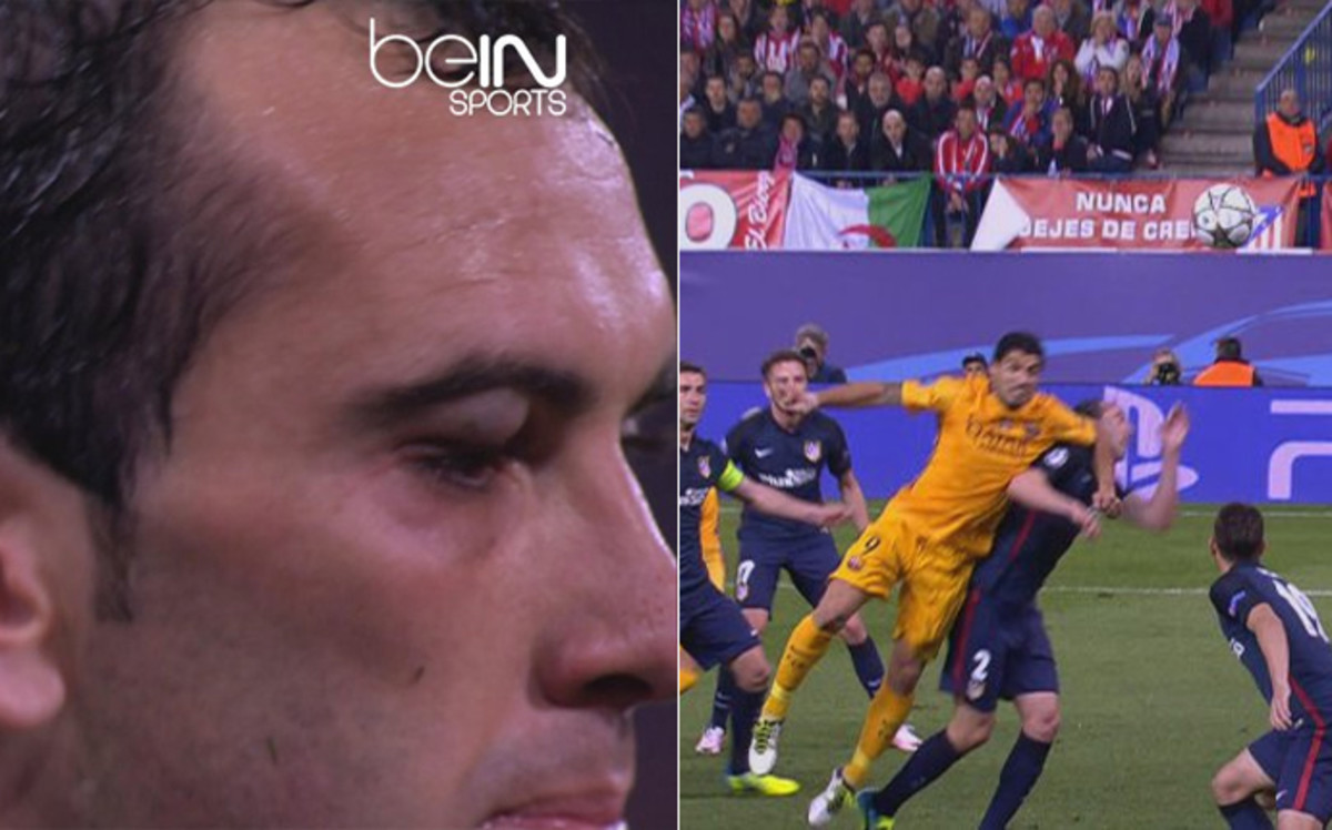 Video Suarez đánh đồng hương tím mắt