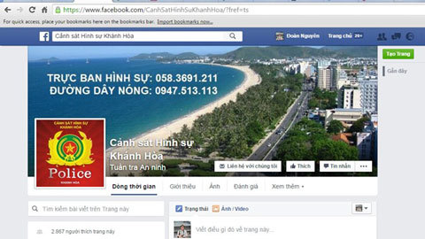 Cảnh sát hình sự lập Facebook tấn công tội phạm