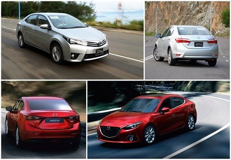 Toyota Corolla Altis và Mazda 3 sedan: Giai trẻ đấu cựu binh