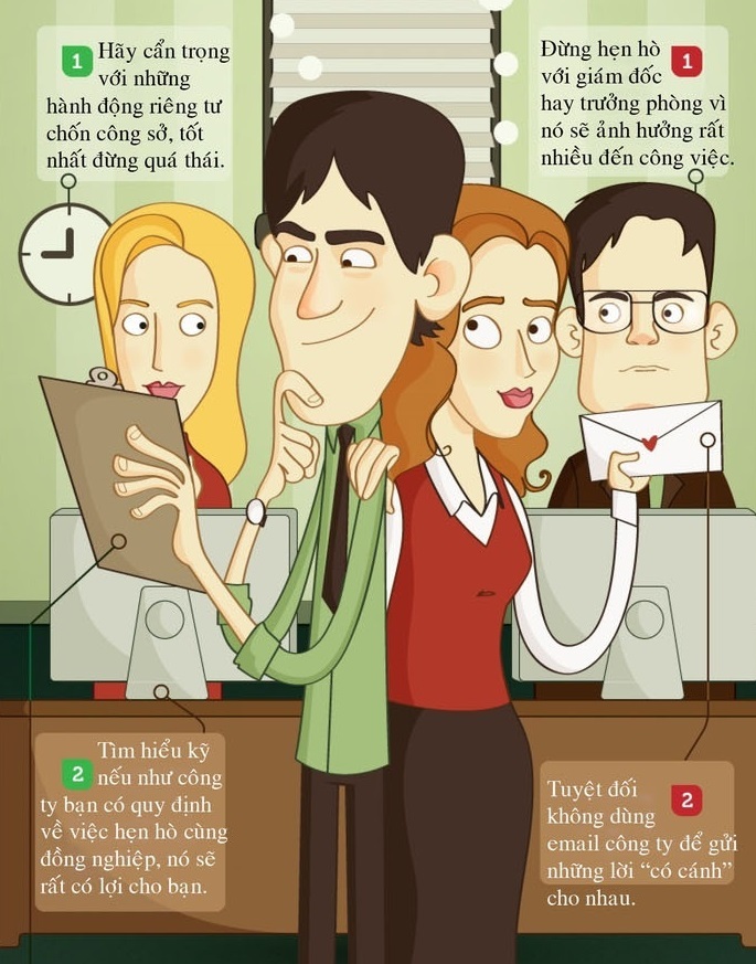 Những điều tối kỵ khi hẹn hò chốn công sở