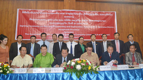 Công ty Long Vân ký hợp đồng khai thác than tại Lào
