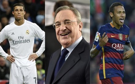 Chủ tịch Real Madrid Perez muốn mua Neymar thay cho Ronaldo