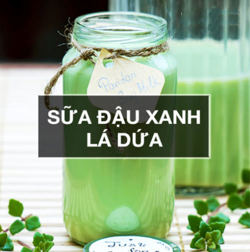 Cách làm sữa đậu xanh lá dứa thơm ngon, mát lành