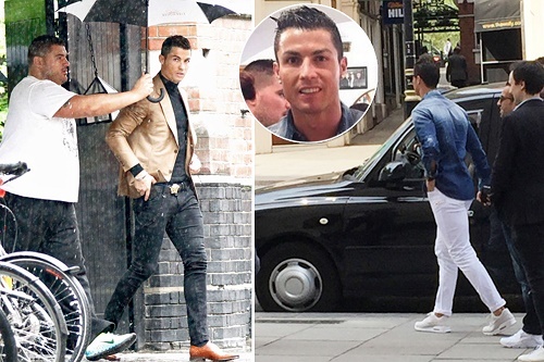 Ronaldo dạo chơi London, ai cũng phải dõi theo