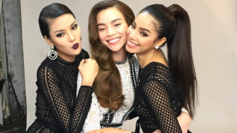 Phạm Hương, Hà Hồ thân thiết ghi hình The Face