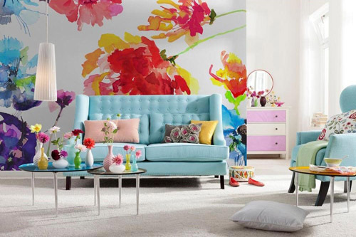 Trang trí nhà với những mẫu giấy dán tường họa tiết hoa đẹp ngất ngây
