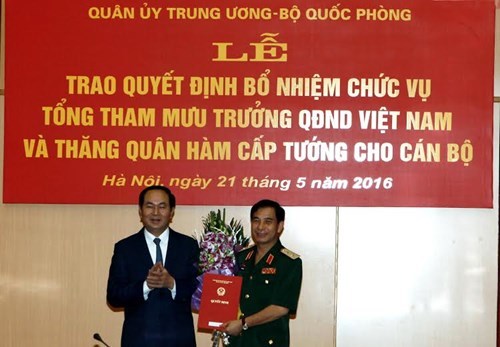 Trao quyết định bổ nhiệm Tổng tham mưu trưởng QĐND Việt Nam