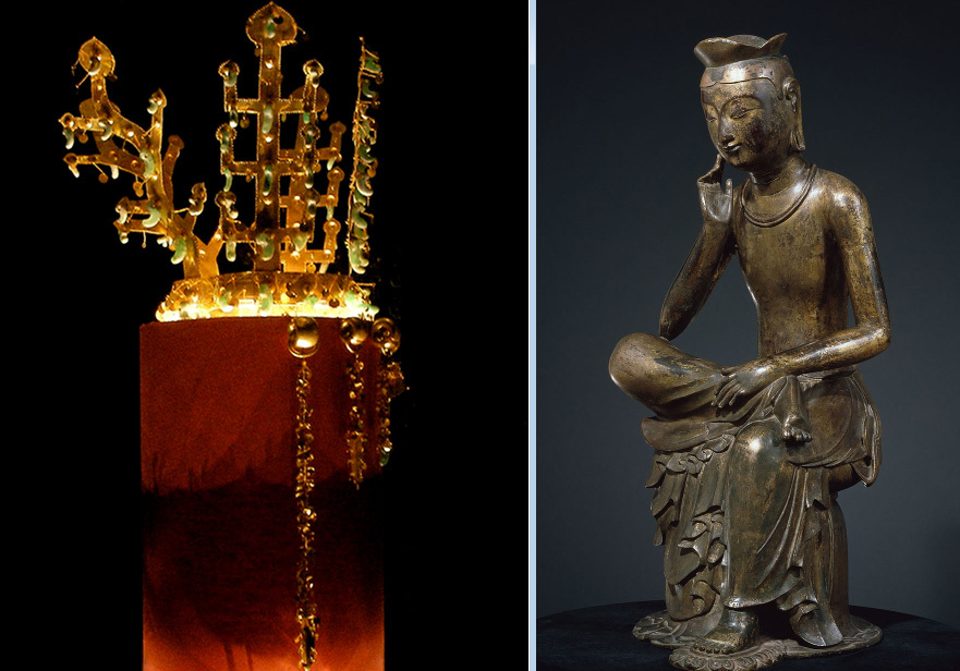 Tượng Phật lạ 1400 tuổi và vương miện vàng ròng 1kg