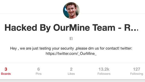 CEO Facebook bị hacker chiếm tài khoản Twitter, Pinterest, Instagram