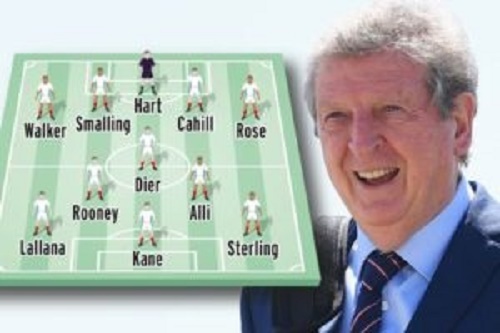 Rooney đá tiền vệ, Vardy dự bị trận Anh chiến Nga