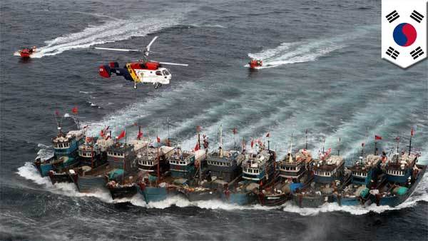 Hàn Quốc điều quân trấn áp tàu cá Trung Quốc