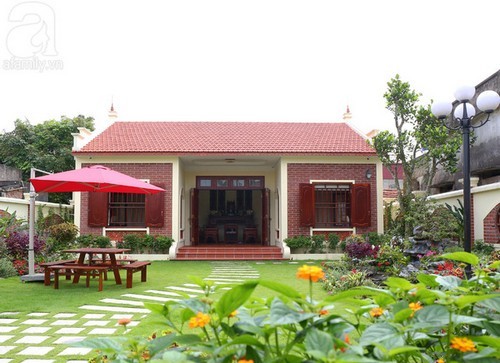 Ngắm ngôi nhà xanh mướt với chi phí sân vườn lên tới 500 triệu ở thành Nam