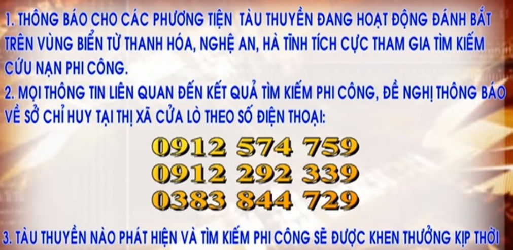 Công bố đường dây nóng tìm kiếm phi công Su-30