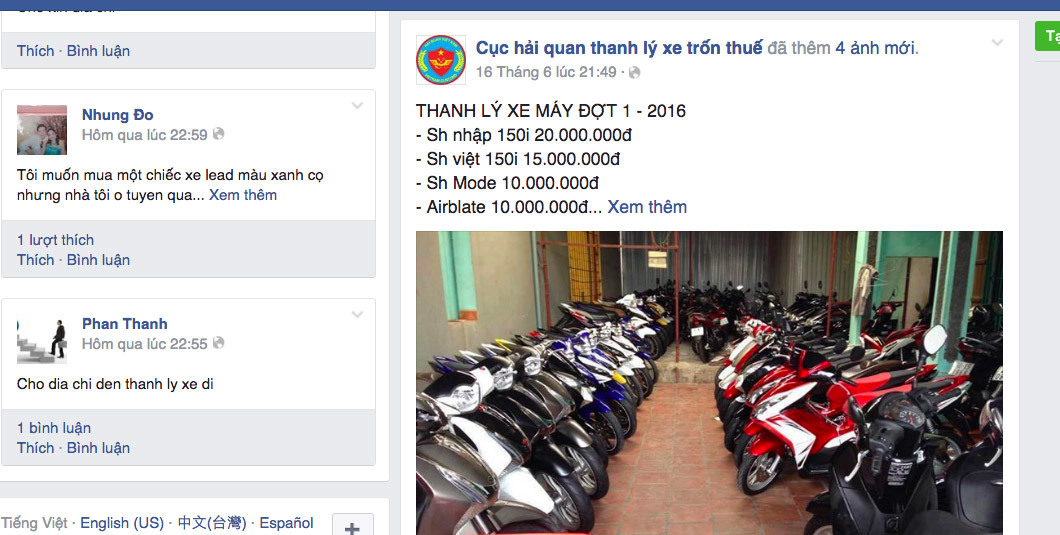 Sự thật SH, Vespa 20 triệu được 'hải quan thanh lý'