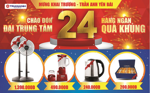 Giảm giá sốc mừng khai trương Trần Anh Yên Bái
