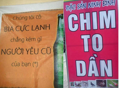 Cười té ghế với những biển hiệu “khó đỡ” chỉ có ở Việt Nam