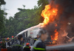 Hà Nội: Cháy xe bồn cạnh cây xăng Đền Lừ