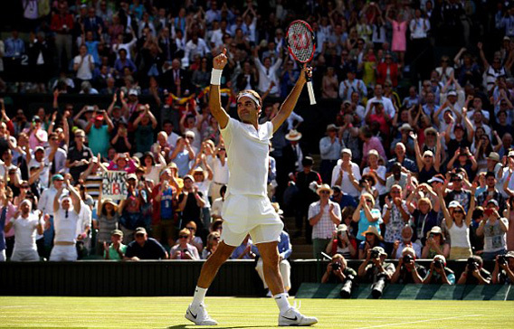 Federer ngược dòng ngoạn mục hạ Cilic