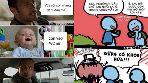 Dân mạng chế ảnh săn Pokemon không thể nhịn cười