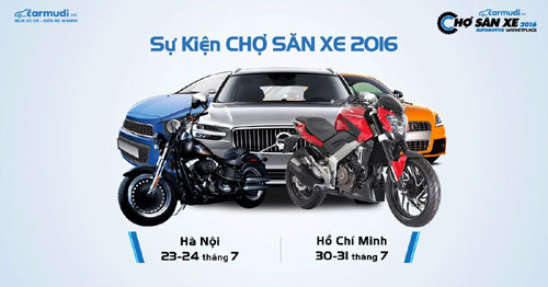 Hàng trăm ô tô giá rẻ ở Chợ săn xe 2016