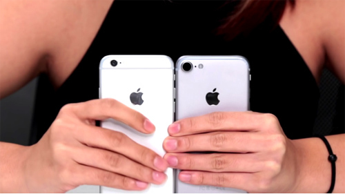 Thêm video so sánh iPhone 6 với iPhone 7 trên tay