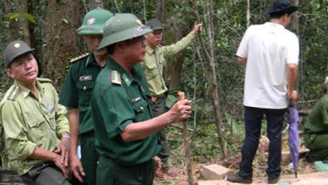 Tướng Biên phòng thị sát hiện trường phá rừng pơ mu