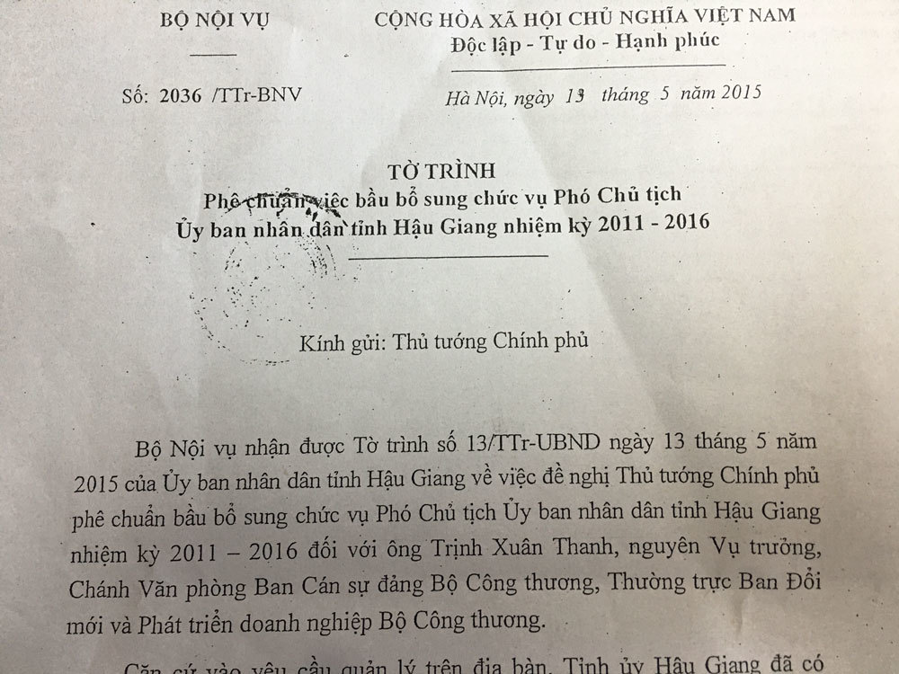 Ông Trịnh Xuân Thanh về Hậu Giang theo quy trình nào?