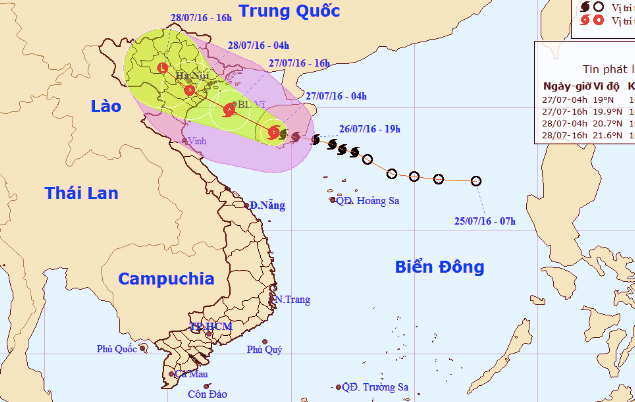 Bão số 1 tăng cấp, đêm nay miền Bắc mưa rất to