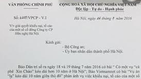 Phó Thủ tướng chỉ đạo kiểm tra vụ án 'lạ' giữa Thủ đô