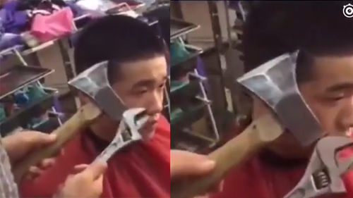 Quán cắt tóc bằng rìu và cờ lê khiến người xem kinh ngạc