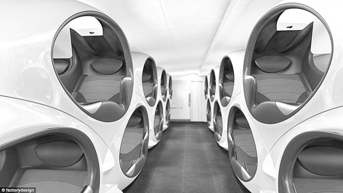 Thiết kế ghế máy bay như... ổ kén