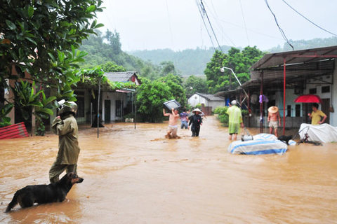 Lũ lớn ở Lào Cai ngày 5/8