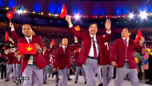 Đoàn thể thao Việt Nam trong lễ khai mạc Olympic 2016