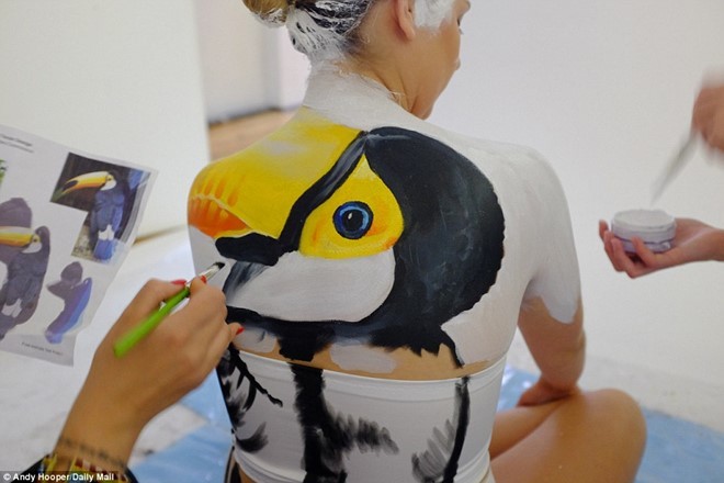 VĐV Olympic hóa thành động vật bằng nghệ thuật bodypainting