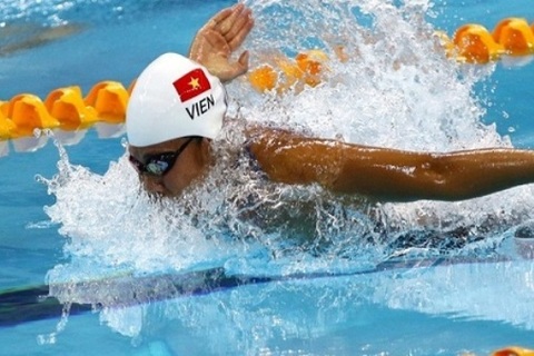 Video phần thi của Ánh Viên ở vòng loại 400m bơi tự do