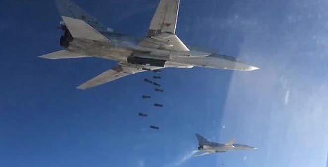 Xem oanh tạc cơ Nga dội bom thành trì IS