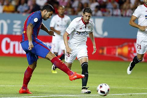 Video bàn thắng Barcelona 2-0 Sevilla
