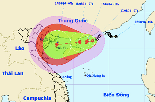 Bão giật cấp 12 nguy cơ tấn công miền Bắc